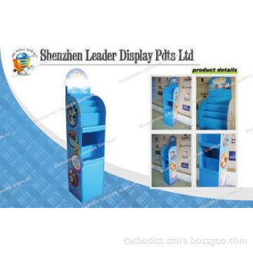 3 Tier Recycled 4C Printing Corrugated Cardboard Display Sh